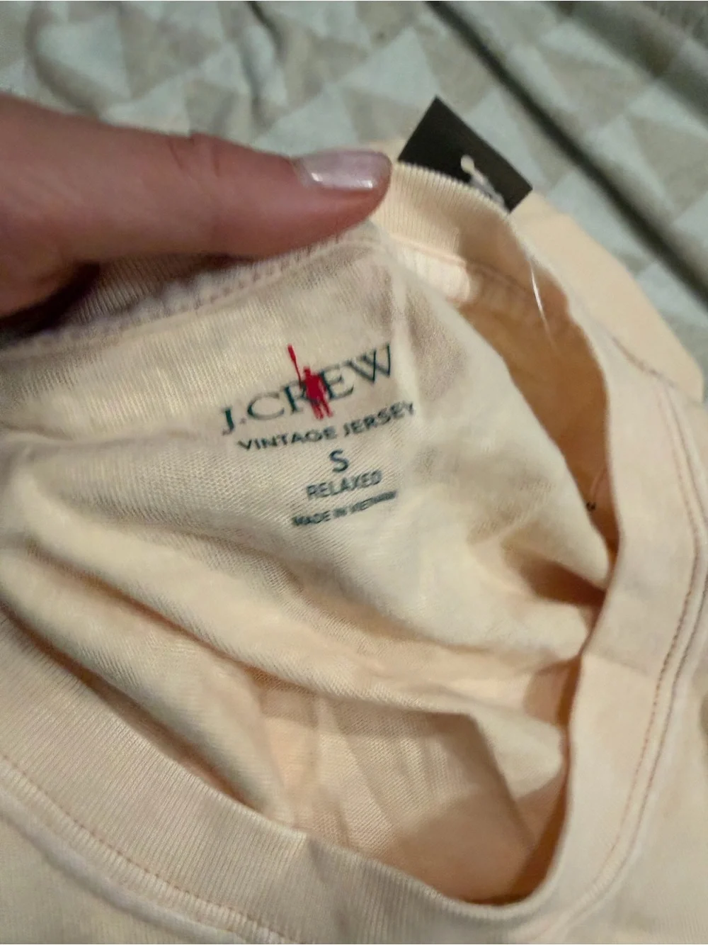 J crew fresh custard orange Vintage-wash cotton T-shirt with contrast stitching